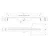Nerūdijančio plieno latakas Vogi Ultra Slim 600mm