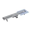 Plastikinis DUO latakas su nerūdijančio plieno grotelėmis ir kraštais Vogi Premium 700mm