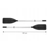 2 vnt. pontoninių irklų aliuminio vienvietė plunksninė baidarė 137cm INTEX