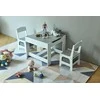 Ecotoys Medinis vaikų baldų komplektas: stalas + 2 kėdės