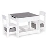 Ecotoys Medinis vaikų baldų komplektas: stalas + 2 kėdės