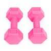 Fitneso hantelių rinkinys ModernHOME, rožinis, 2 x 1kg