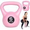 Kettlebell 6kg, treniruoklis, hantelis, svarmuo, rožinis, ModernHome