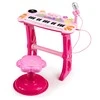 Pianinas su mikrofonu EcoToys, rožinis