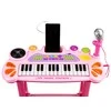 Pianinas su mikrofonu EcoToys, rožinis