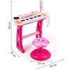 Pianinas su mikrofonu EcoToys, rožinis