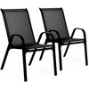 MultiGarden Juodos sodo kėdės 90.5x72x55 cm