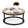 Modernhome Kavos staliukas Modern Home, 60 cm, juodas/rudas