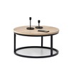 Modernhome Kavos staliukas Modern Home, 60 cm, juodas/rudas