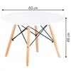 Modernhome Staliukas kavos modernus skandinaviškas balta stalviršis 60cm