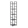 Modernhome Moderni medinė lentyna, metaliniu rėmu LOFT, juoda