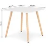 Modernhome Modern wooden square kitchen table 80x80 cm