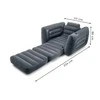 Intex Išskleidžiama sofa, tamsiai pilkos spalvos, 117x224x66cm