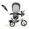 Ecotoys triratukas besisukantis stogelis pilka patvarūs guminiai ratai