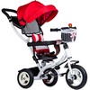 Ecotoys Triratukas Eco Toys, raudoanas-baltas