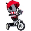 Ecotoys Triratukas Eco Toys, raudoanas-baltas