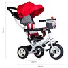 Ecotoys Triratukas Eco Toys, raudoanas-baltas