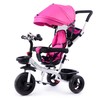 Ecotoys Triratukas su pasukama sėdyne Eco Toys, rožinis