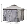 MultiGarden Sodo palapinė 2in1 sienos tinklelis nuo uodų, 3x3 m, pilka