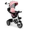 Ecotoys Triratis vežimėlis 360* pasukama sėdynė Rožinė