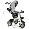 Ecotoys Besisukantis triratukas su gaubtu 360° Pilka