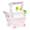 Ecotoys Medinis vežimėlis-ledų parduotuvė vaikams Eco Toys, 12 el