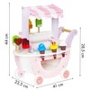 Ecotoys Medinis vežimėlis-ledų parduotuvė vaikams Eco Toys, 12 el