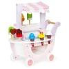Ecotoys Medinis vežimėlis-ledų parduotuvė vaikams Eco Toys, 12 el
