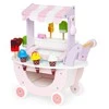 Ecotoys Medinis vežimėlis-ledų parduotuvė vaikams Eco Toys, 12 el