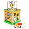 Cube Medinis rūšiuotojas lavinantis kubas + lenta mula Ecotoys
