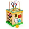 Cube Medinis rūšiuotojas lavinantis kubas + lenta mula Ecotoys