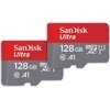 Dvi SanDisk Ultra 128 GB Micro SDXC kortelės