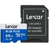 Atminties kortelė Lexar Micro SDXC Mėlyna Plus UHS-I C10 A1 U1 V30 64GB + adapter SD