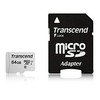 Atminties kortelė su adapteriu Transcend microSDXC USD300S 64GB CL10 UHS-I iki 95MB/S