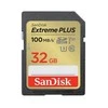 SanDisk Extreme PLUS 32 GB SDHC atminties kortelė + 2 metai RescuePRO Deluxe iki 100 MB/s ir 60 MB/s skaitymo / rašymo greitis, UHS-I, 10 klasė, U3, V30, EAN: 619659189433
