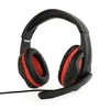 Žaidimų ausinės Gembird GHS-03, 2x 3.5mm, Juoda-raudona
