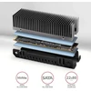 AXAGON CLR-M2XT pasyvus - M.2 SSD, 80 mm SSD, ALU korpusas, silikoninės šiluminės pagalvėlės, aukštis 20 mm