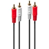 Garso Kabelis - LINDY Premium Garso Kabelis 2 x Phono Stereo, 2 x RCA, 2 m, Juodas