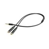 GEMBIRD CCA-417M Gembird Adapteris Stereo Mini Jack (M) 4-pin -> 2x Mini Jack (F), metal, juodas