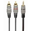 GEMBIRD 3,5 mm stereo kištukas į 2xRCA kištukus, 1,5 m kabelis, auksinės dangos jungtys