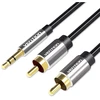 Vention 3.5 mm kištukinis ir 2x RCA kištukas garso kabelis 1.5 m ventiliacijos BCFBG juodas