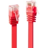 Tinklo Kabelis - LINDY Cat.6 U/UTP Plokščias Tinklo Kabelis, RJ45, M/M, 250MHz, 32AWG, 0.3 m, Raudonas