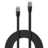 Tinklo Kabelis - LINDY Cat.6A U/FTP Plokščias Tinklo Kabelis, RJ45, M/M, 500MHz, 32AWG, 2 m, Juodas