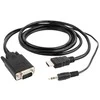 CABLE HDMI TO VGA +3.5MM/3M A-HDMI-VGA-03-10 GEMBIRD