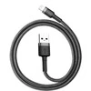 Baseus Cafule USB Lightning kabelis 2.4A 0.5m - Pilkas / Juodas