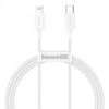 Baseus Superior serijos USB-C – Lightning laidas 20 W PD 2m – Baltas