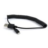 GEMBIRD CC-LMAM-1.5M Gembird USB sinchronizavimo ir įkrovimo spiralinis kabelis, 8 kontaktų, 1.5 m, juodas