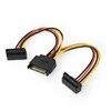 GEMBIRD CC-SATAM2F-02 Gembird kabelio maitinimo SATA 15 kontaktų -> 2x SATA HDD (kampinės jungtys)