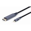 GEMBIRD CC-USB3C-DPF-01-6 USB Type-C su DisplayPort vyriško adapterio laido vieta pilkas 1,8m