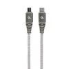 Gembird Cablexpert | Aukščiausios kokybės medvilninis pintas USB C tipo į micro USB įkrovimo ir duomenų perdavimo laidas, 1,5 m | CC-USB2B-CMMBM-1.5M